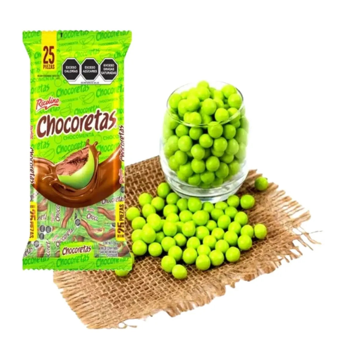 25 Chocoretas Ricolino Chocolate Con Menta Bolsa 250g - Pilot