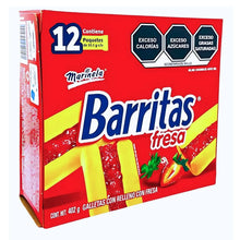 Pack 12 Barritas Marinela Jalea Sabor Fresa Suaves 402gr - Pilot - vista lateral