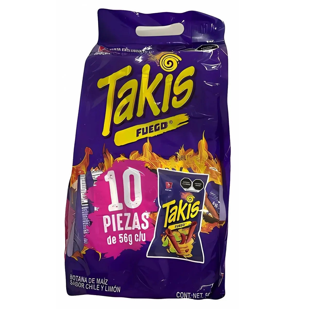 10pz Takis Fuego Barcel Botana De Maiz Chile Y Limon - Pilot