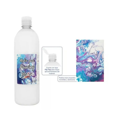 Medio Pouring Acabado Mate 1000ml Pintart Arte Manualidades Medio Pouring Acabado Mate 500 ml - Roel - detalle