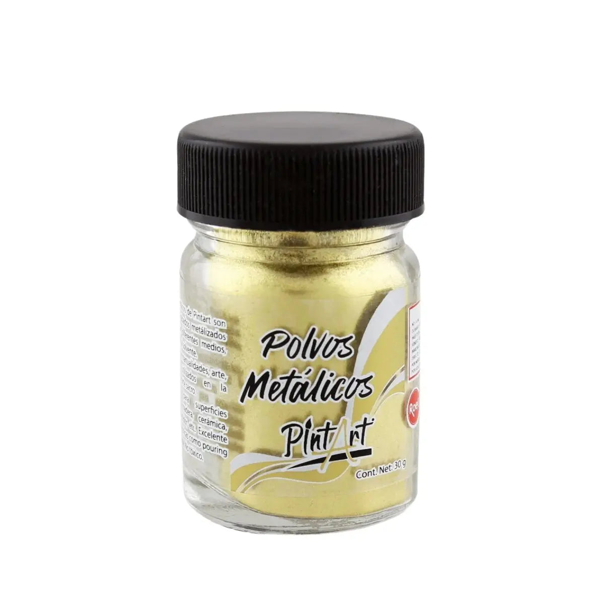 Polvos Metalicos Oro Rico Pintart 30cm Pigmento Vidrio - Roel