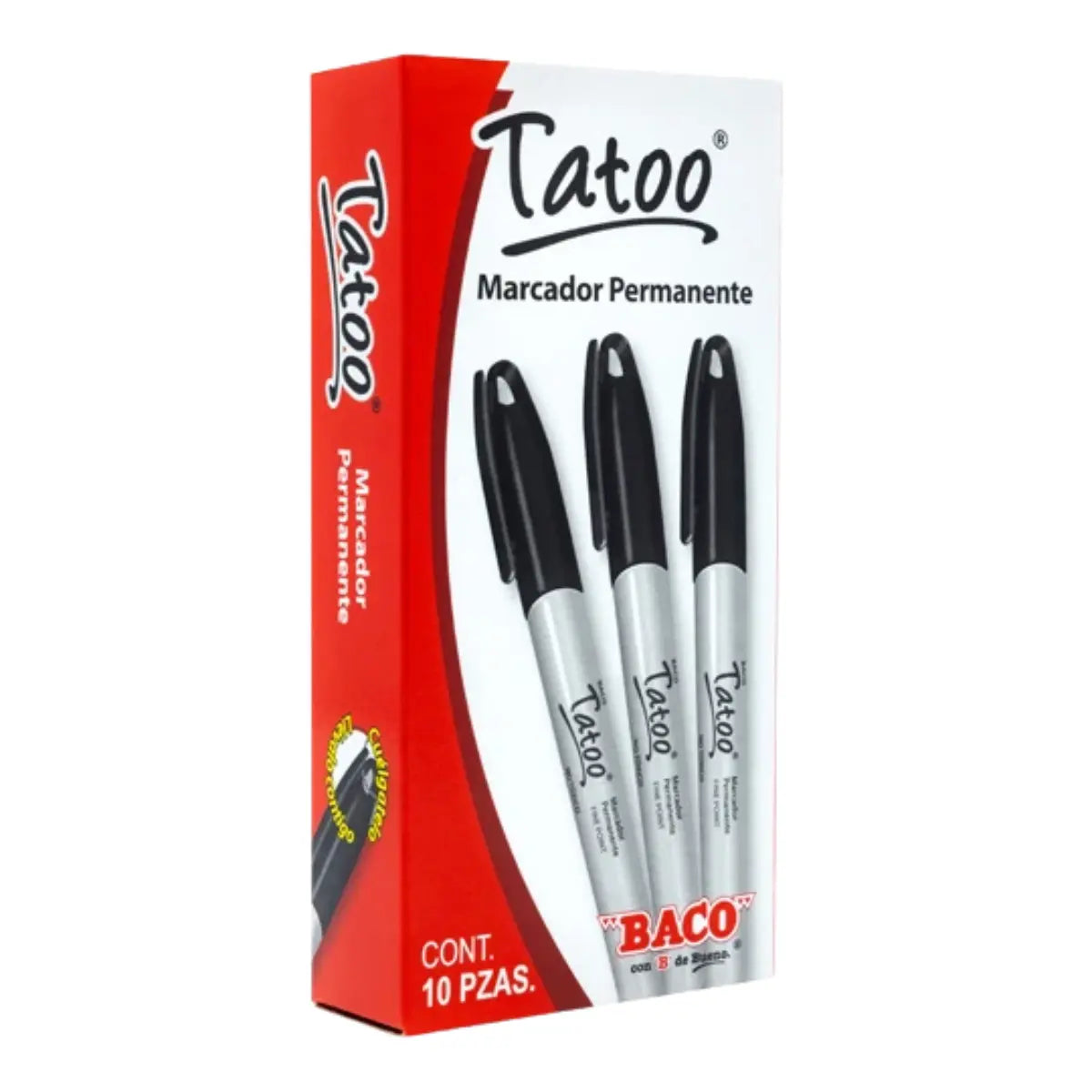 TATOO NEGRO PLEG. C/10 - BACO - vista lateral