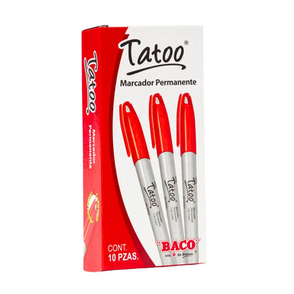 TATOO ROJO PLEG. C/10 - BACO