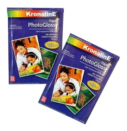 2 Pack Papel Fotográfico Brillante 4x6 Kronaline Ph349 25h - Kronaline - vista trasera