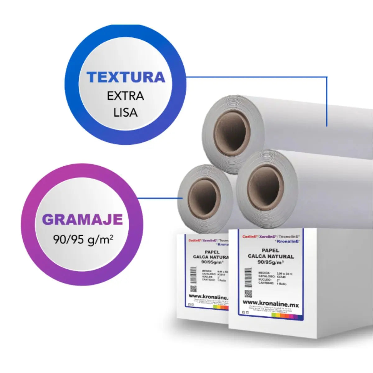 Papel Calca Albanene Natural 90/95g N2 Kronaline Kx542 - Kronaline - empaque