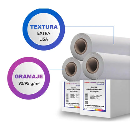 Papel Calca Albanene Natural 90/95g N2 Kronaline Kx542 - Kronaline - empaque