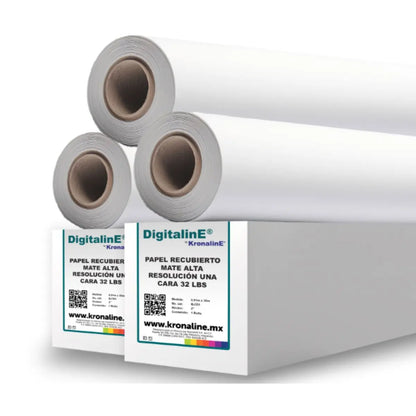 Papel Recubierto Mate Kronaline BJ351 Una Cara 0.91 x 30 m 3 PIEZA - Kronaline - empaque