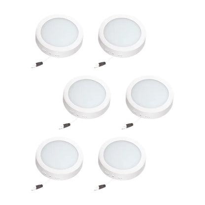 Paquete de 6 Luminarios LED Aksi 18W Sobreponer Circular Luz Blanca - Aksi - vista lateral