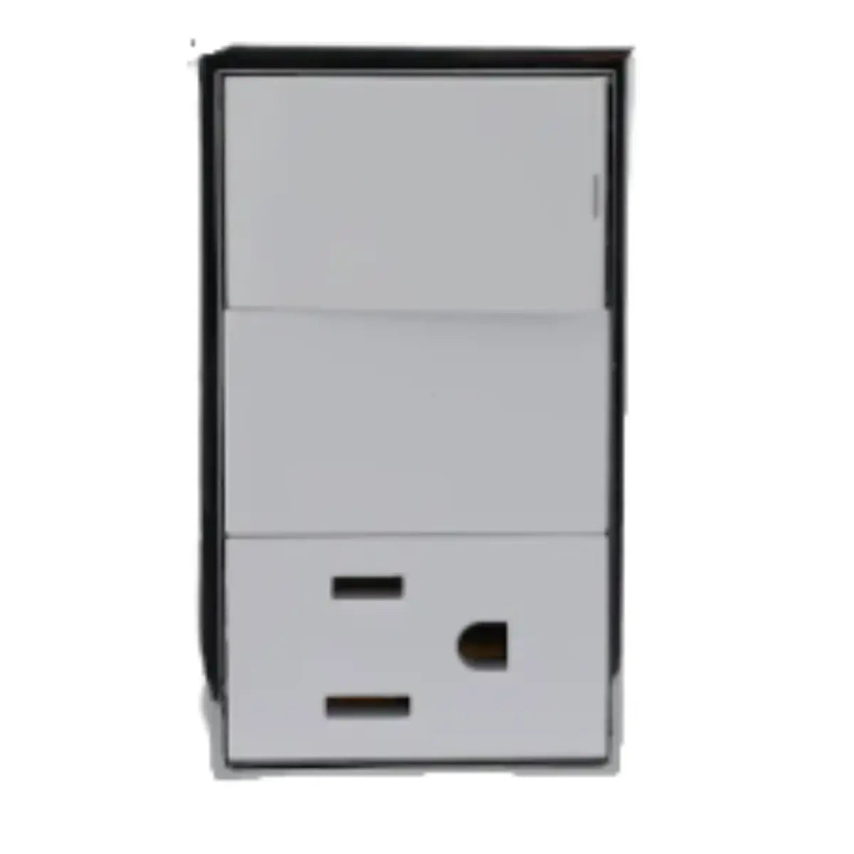 Placa Sanelec Línea Venecia Blanco Con Apagador y Contacto Aterrizado 127V - Sanelec