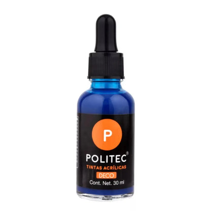 POLITEC - TINTA ACRILICA CON GOTERO DECO 30 ML AZUL CELESTE 313 / 30 ml - Politec