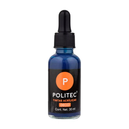 POLITEC - TINTA ACRILICA CON GOTERO DECO 30 ML TURQUESA OSCURO 347 / 30 ml - Politec