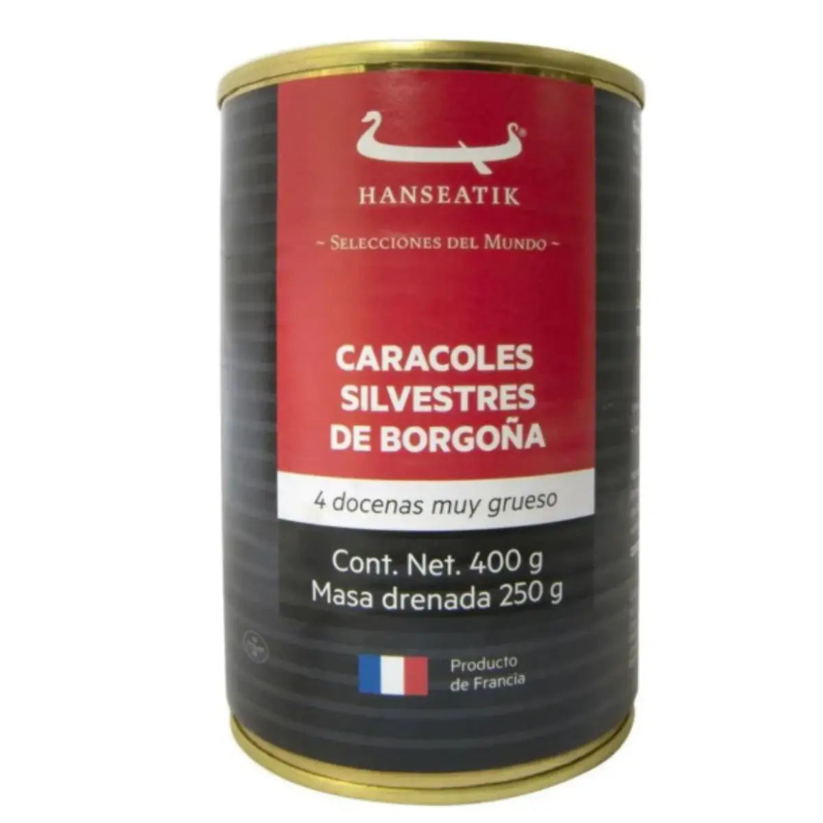 Escargots Caracol 4 Docenas Hanseatik Muy Grueso 400g Lata - Hanseatik