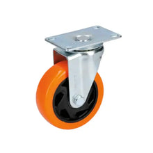 Rodaja PVC Surtek Naranja Giratoria 2" - Lock - vista lateral