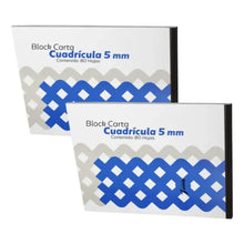 2 BLOCK TAMAÃ‘O CARTA CON REGLA CON 80 HOJAS CUADRO CHICO - Lock - vista lateral