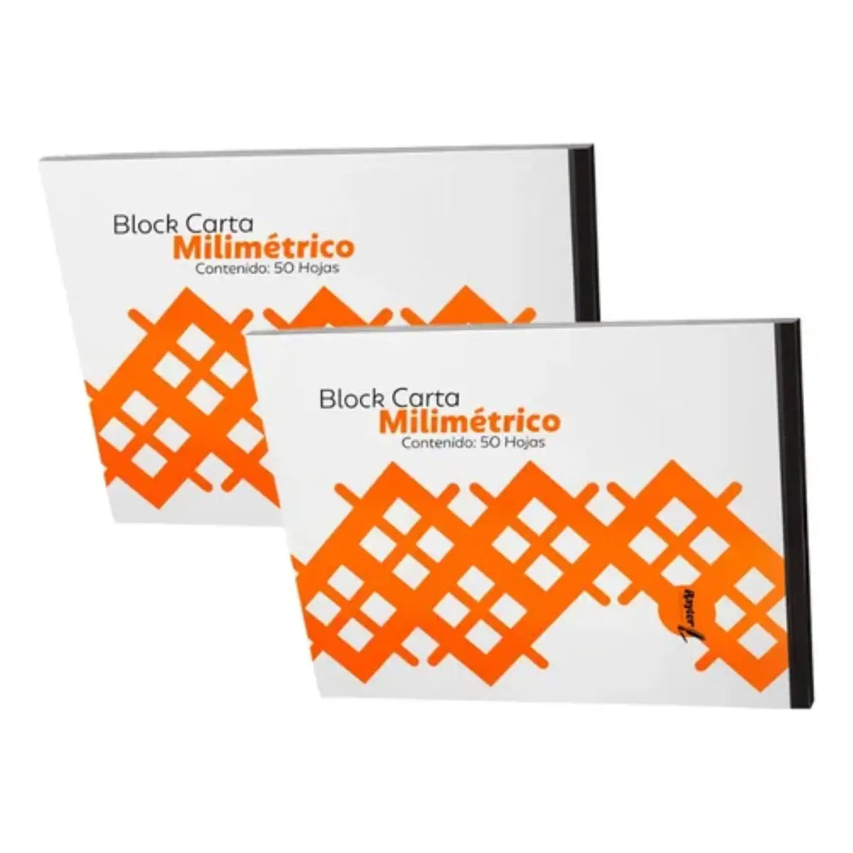 2 BLOCK MILIMETRICO CON 50 HOJAS - Lock - vista lateral