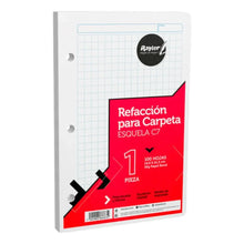 3 HOJA PARA CARPETA TAMAÃ‘O ESQUELA CON 100 HOJAS: C7 - Rayter - vista lateral