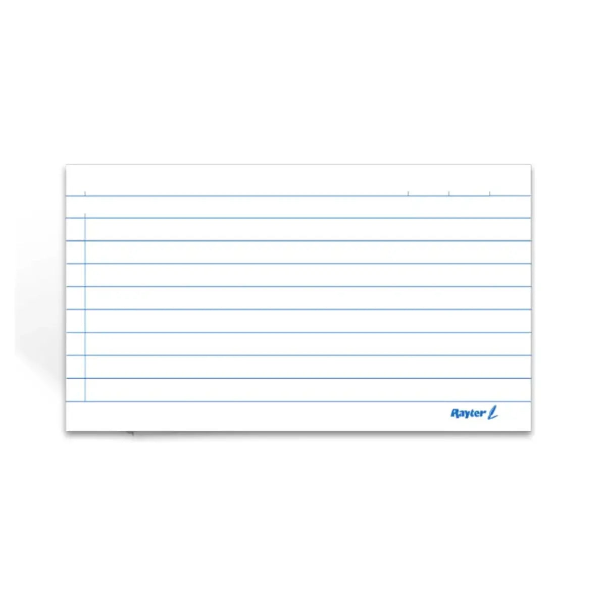 5 Paquetes 100hjs/Cu Tarjeta Bibliografica (3"x5") Rayada RAYTER - Rayter - vista lateral