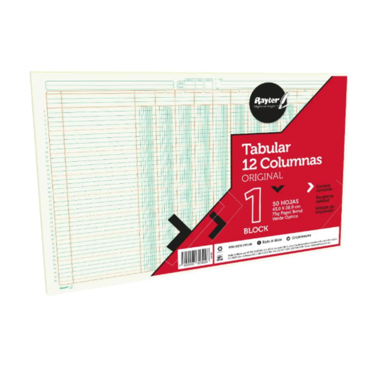 TABULAR 12 COLUMNAS - Rayter - vista lateral