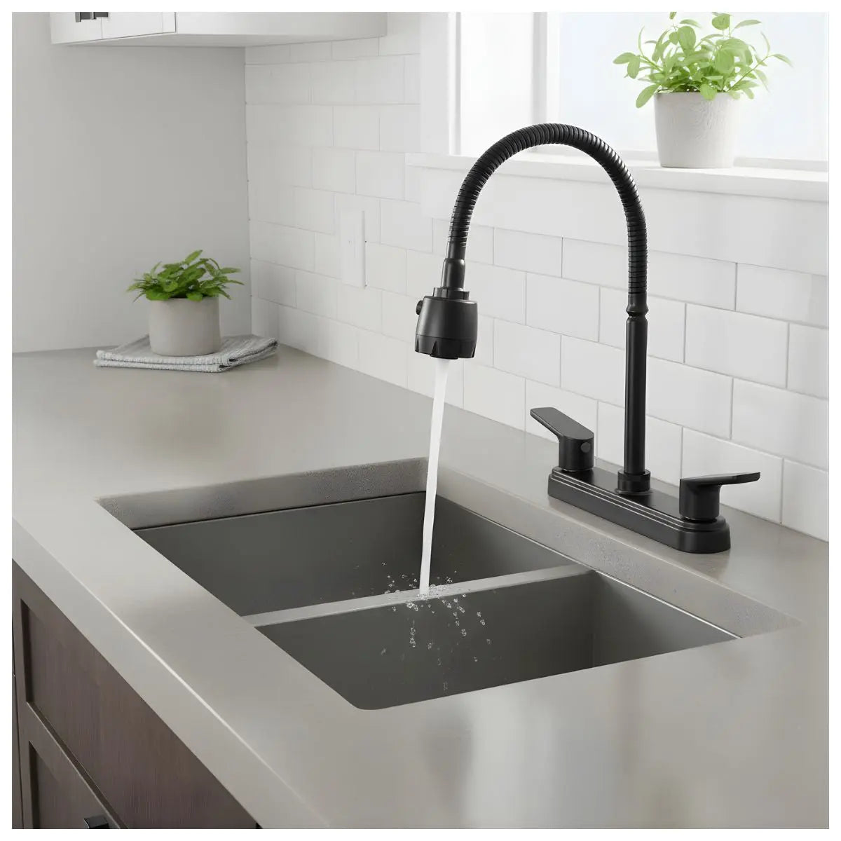 Mezcladora Flexible Fregadero Meer Balance Negro Mate MASTER 20PZ - CNX - detalle