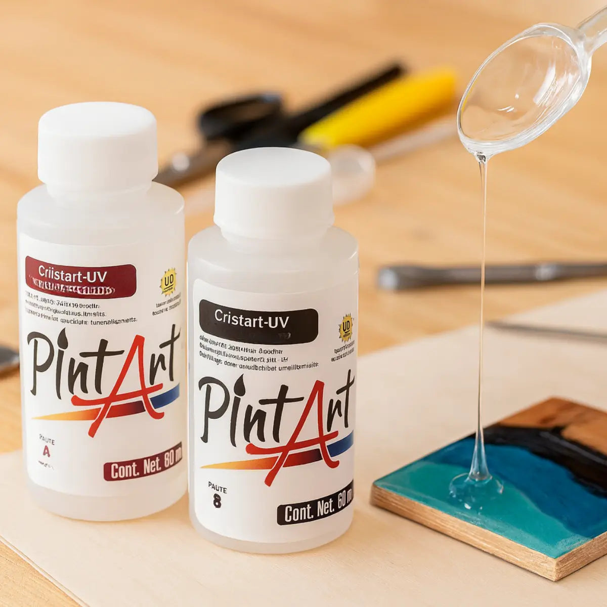 Resina Cristart Ultravioleta (a+b) Pintart 60ml Epoxica - Roel