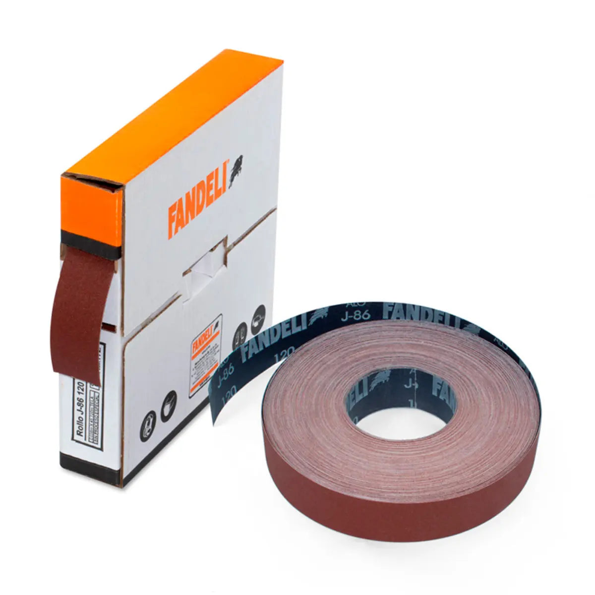 Rollo Lija Plomero Fandeli J86 Grano 120 INNER - Fandeli - vista lateral