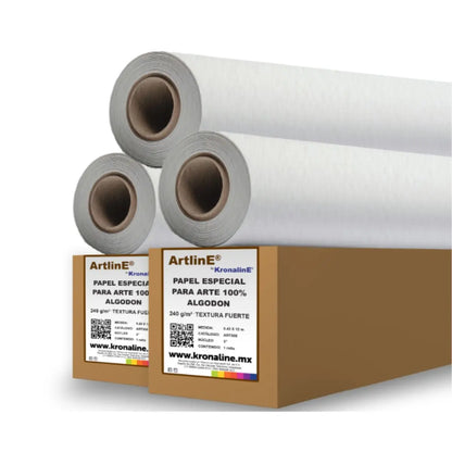 Rollo Papel Arte Kronaline Art301 Textura Fuerte Algodón 0.61 x 12 m 3 PIEZA - Kronaline - vista lateral