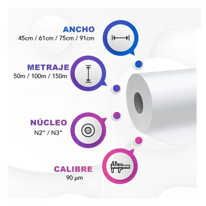 Rollo Papel Bond Premier Kronaline Bp417 Plotter 0.61 x 100 m 3 PIEZA - Kronaline - vista trasera