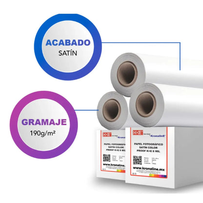 Rollo Papel Fotografico Satinado Color Proof Kronaline Kecp3 - Kronaline - empaque