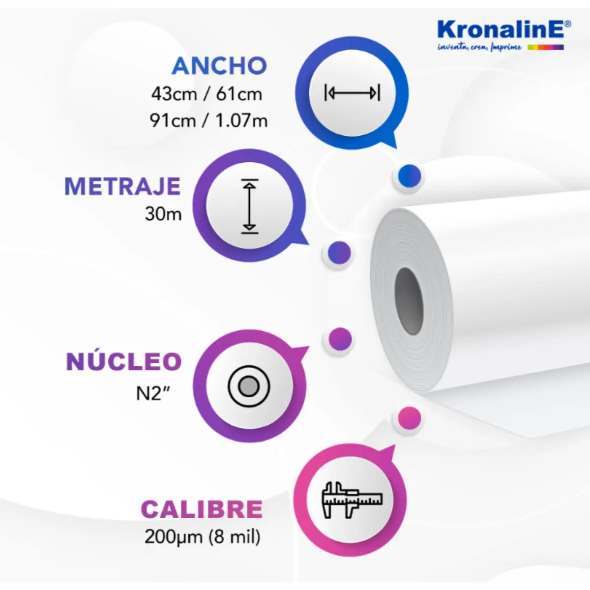 Rollo Papel Fotografico Satinado Color Proof Kronaline Kecp3 - Kronaline - detalle