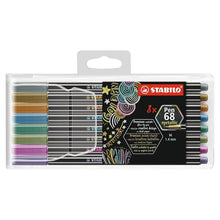 8 Rotuladores Stabilo Pen 68 Metalicos Marcador Escolar - Stabilo - accesorios