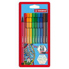 10 Rotuladores Stabilo Pen 68 Marcadores Colores Surtidos - Stabilo - vista lateral