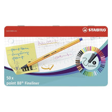50 Rotuladores Stabilo Point 88 Colores Estuche Metalico - Stabilo - detalle