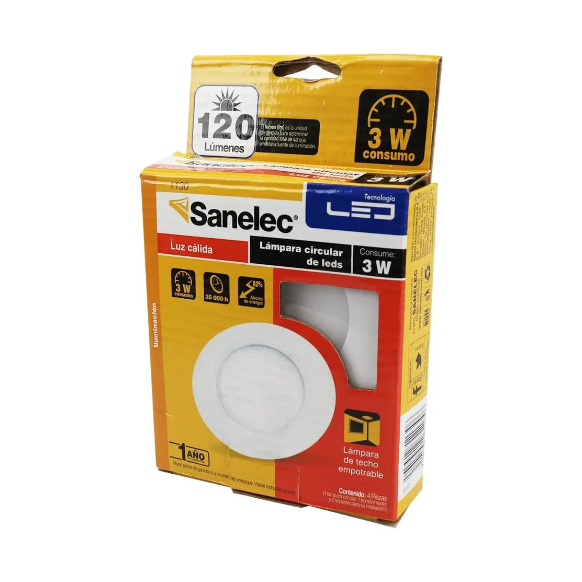 Luminario de 3 LEDS 3 W Luz Calida Sanelec - Sanelec