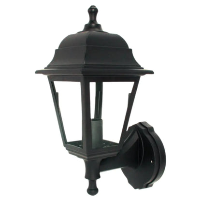 Farol de pared clásico negro - Sanelec - vista lateral