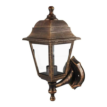 Farol de Pared Diseño Clasico Color Dorado Sanelec - Sanelec - vista lateral