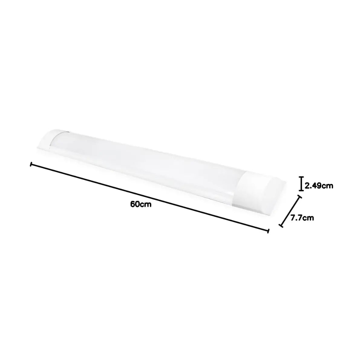 Lámpara de techo 18W sobrepone r pantalla blanca Sanelec - Sanelec - vista lateral