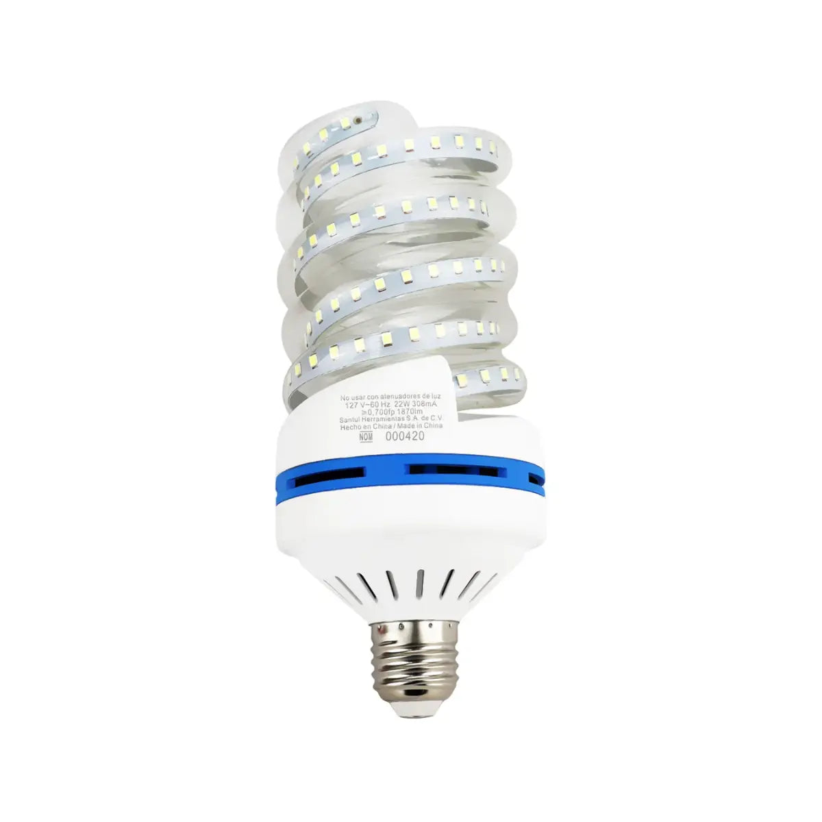 Foco Espiral Led 22W Luz Fría Sanelec - Sanelec - empaque