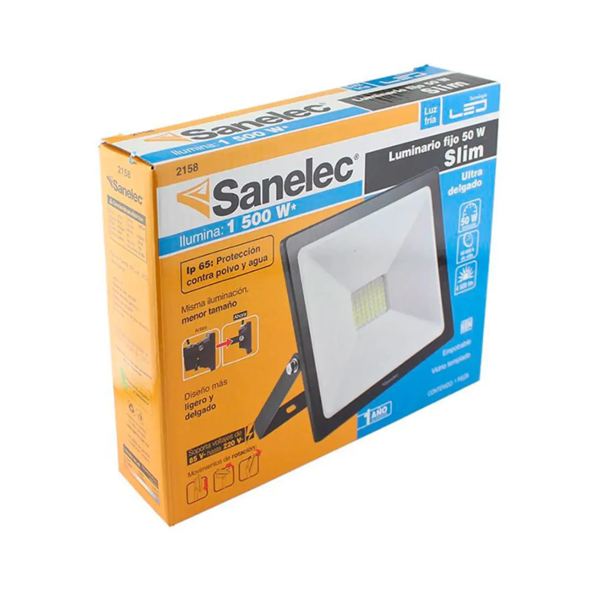 Reflector Led Ultra Delgado 300W Sanelec - Sanelec - vista lateral