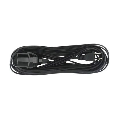 Extensión Doméstica Portalámpara 8m Negra 2x18 - Sanelec - detalle