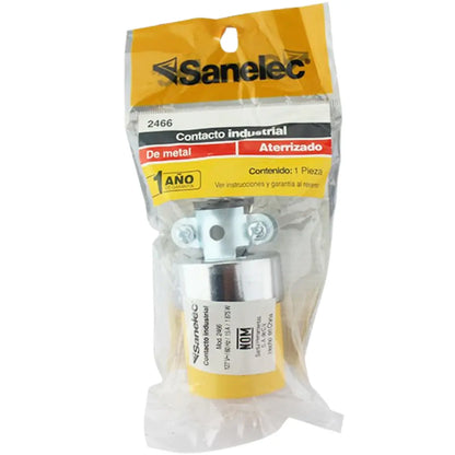 Contacto Industrial Sanelec 2466 Aterrizado Metal 10 Piezas - Sanelec - vista lateral