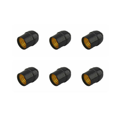 6 Pz Portalamparas Baquelita Negra Sanelec - Sanelec - vista lateral