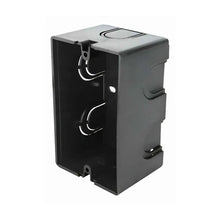 Caja tipo chalupa 2x4 plástico rectangular negro Empaque Sanelec - Sanelec