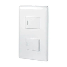 Placa Apagador Doble Italia Sanelec ABS Blanco Uso Domestico - Sanelec