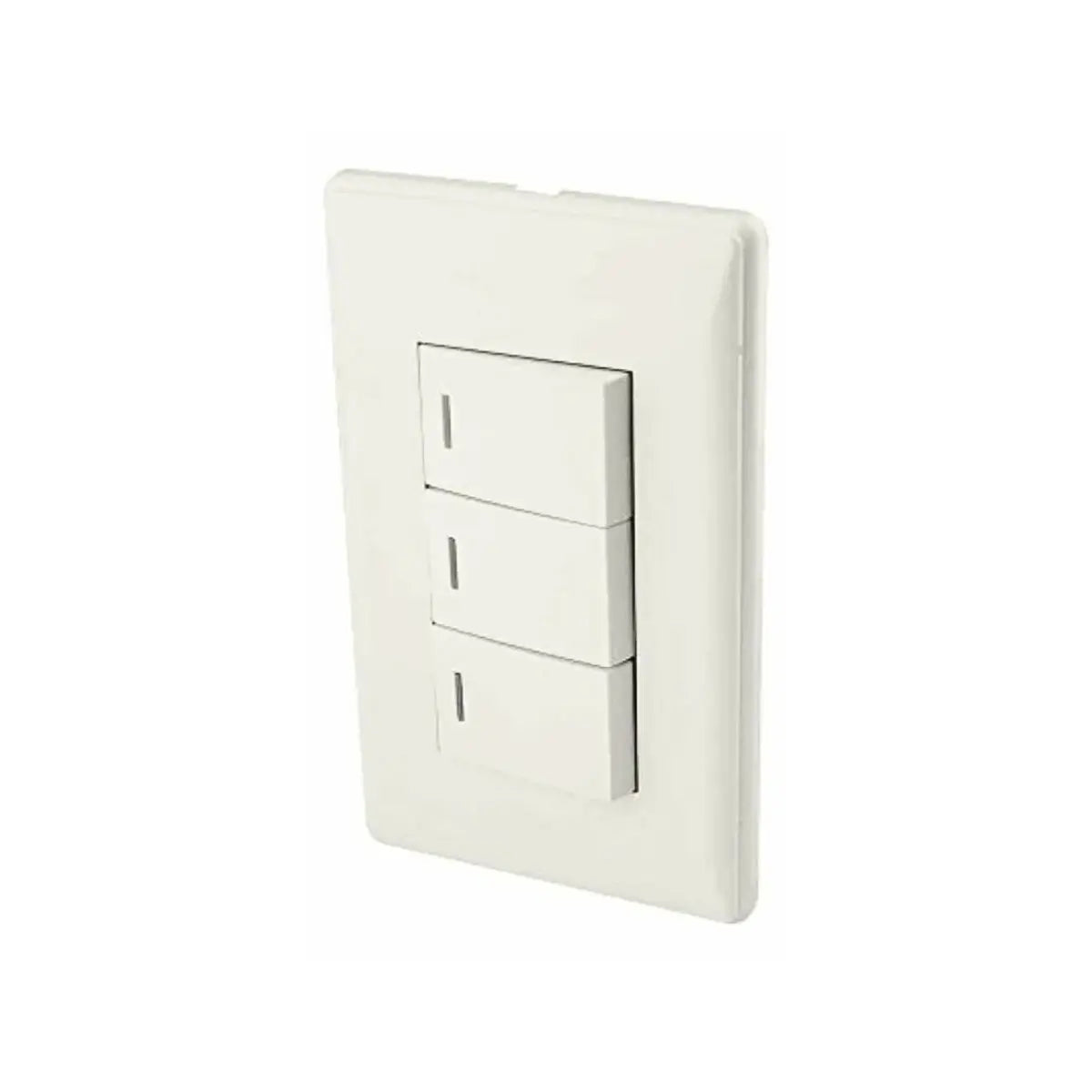 Placa Italia apagador triple   Caja con 12 pz Sanelec - Sanelec