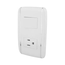 Apagador y contacto con placa vicenza Sanelec INNER 12 - Sanelec - vista lateral