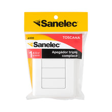 Placa Toscana apagador triple Sanelec - Sanelec