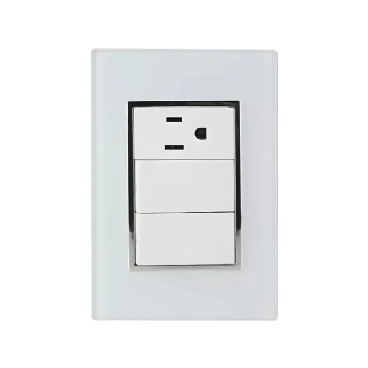 SANELEC 4476 Plate with Contact and Double Switch Venice - Sanelec