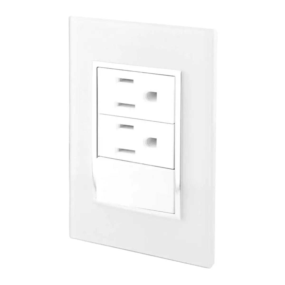 Placa Apagador y Doble Contacto 4478 Sanelec Venecia 3 Piezas - Sanelec - vista lateral