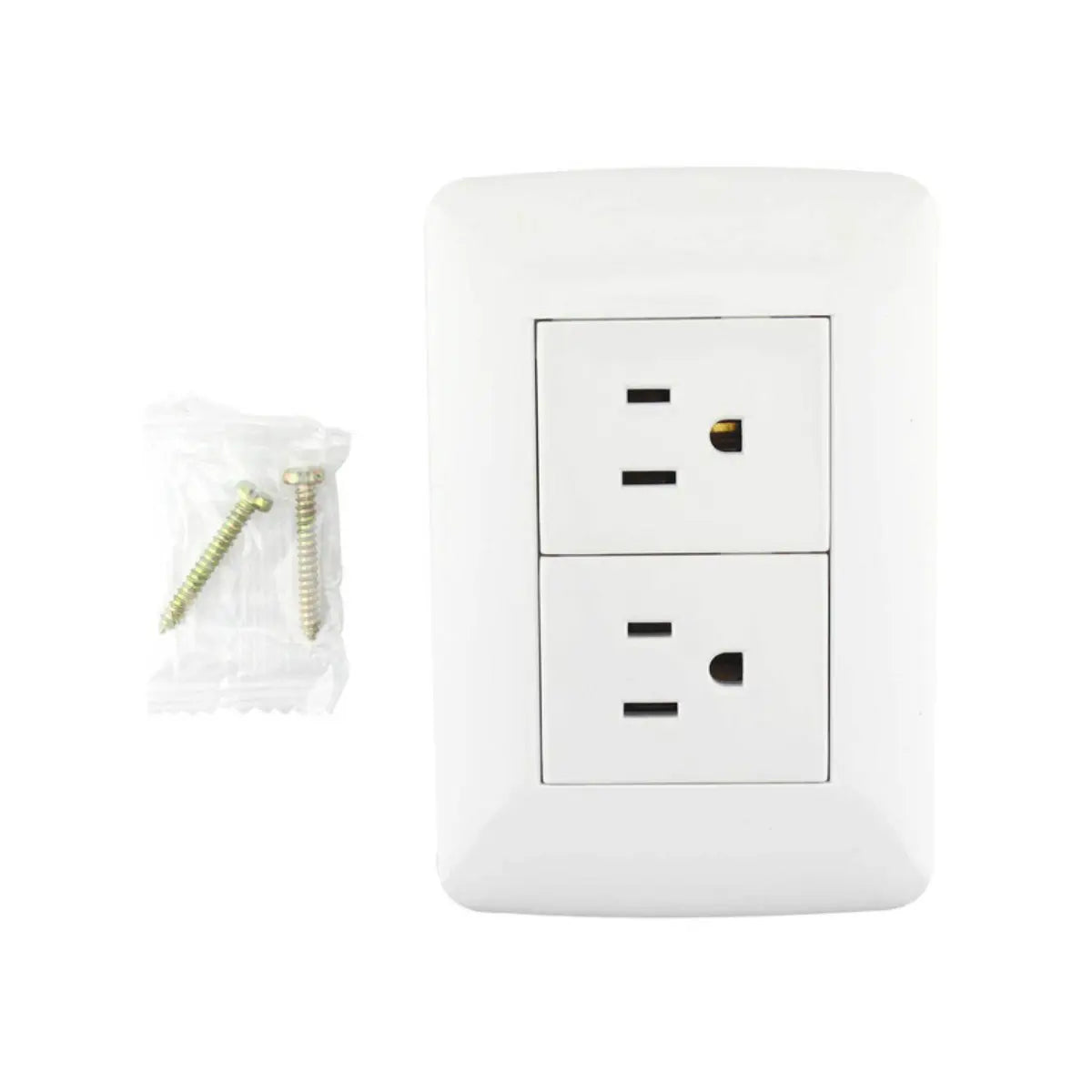 Placa Napoles Contacto Doble Sanelec - Sanelec - vista lateral