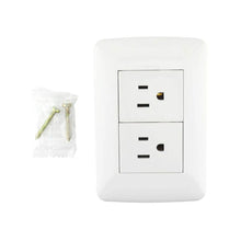 Placa Napoles Contacto Doble Sanelec - Sanelec - vista lateral